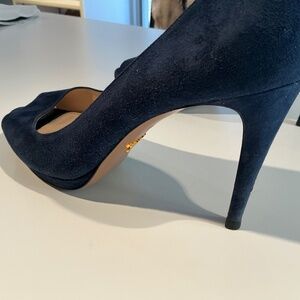 💙 Blue Suede, Prada Pump Size 40/US10